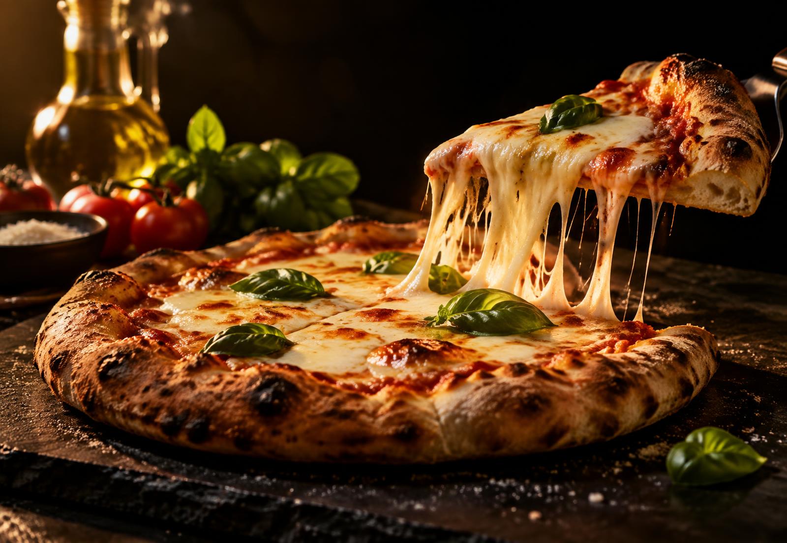 Fresh hot pizza